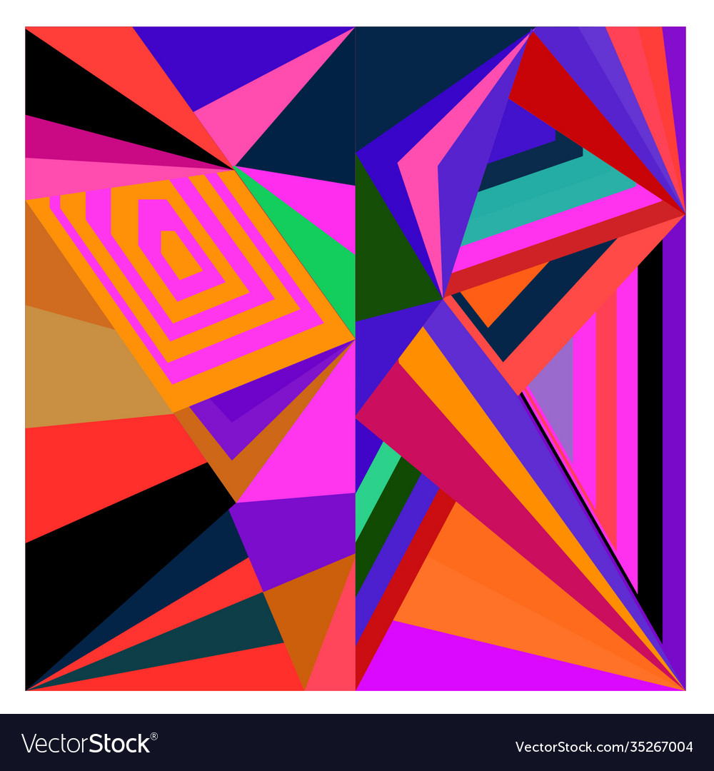 Colorful geometric and curve background pattern