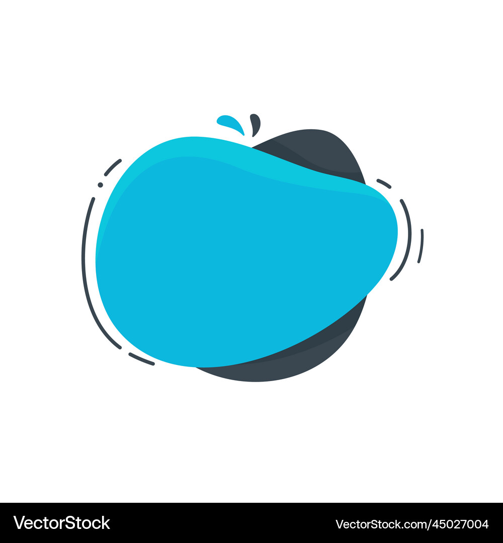 Liquid text box quote speech bubble flowing Vector Image