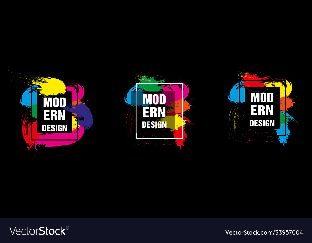 Modern frame for text dynamic geometric colorful vector image Modern frame for text dynamic geometric colorful