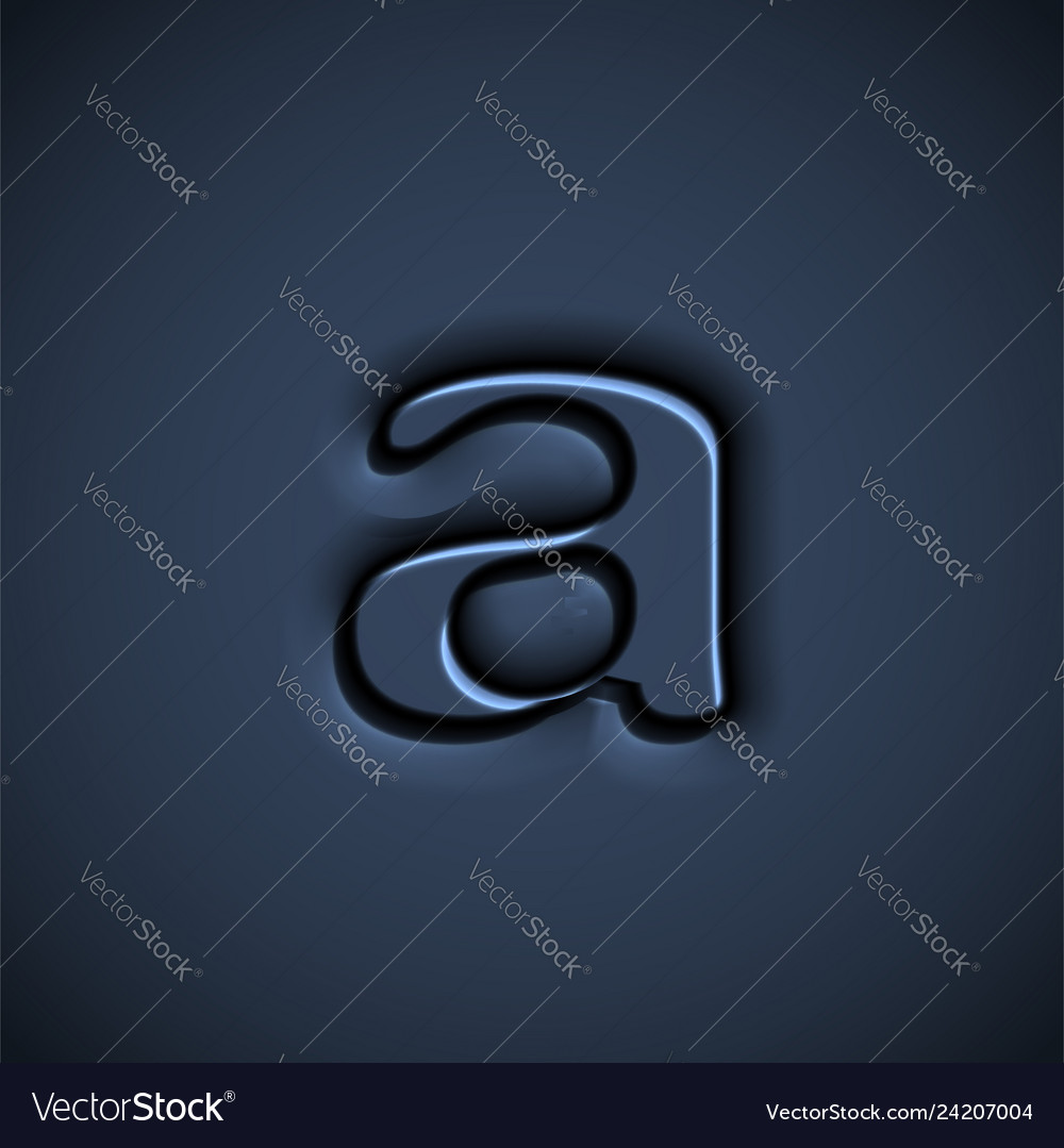 Pressed font character vector image Pressed font character