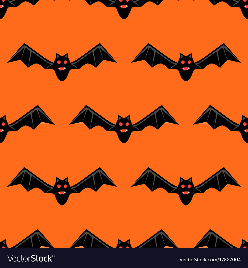Seamless pattern with bats isolated