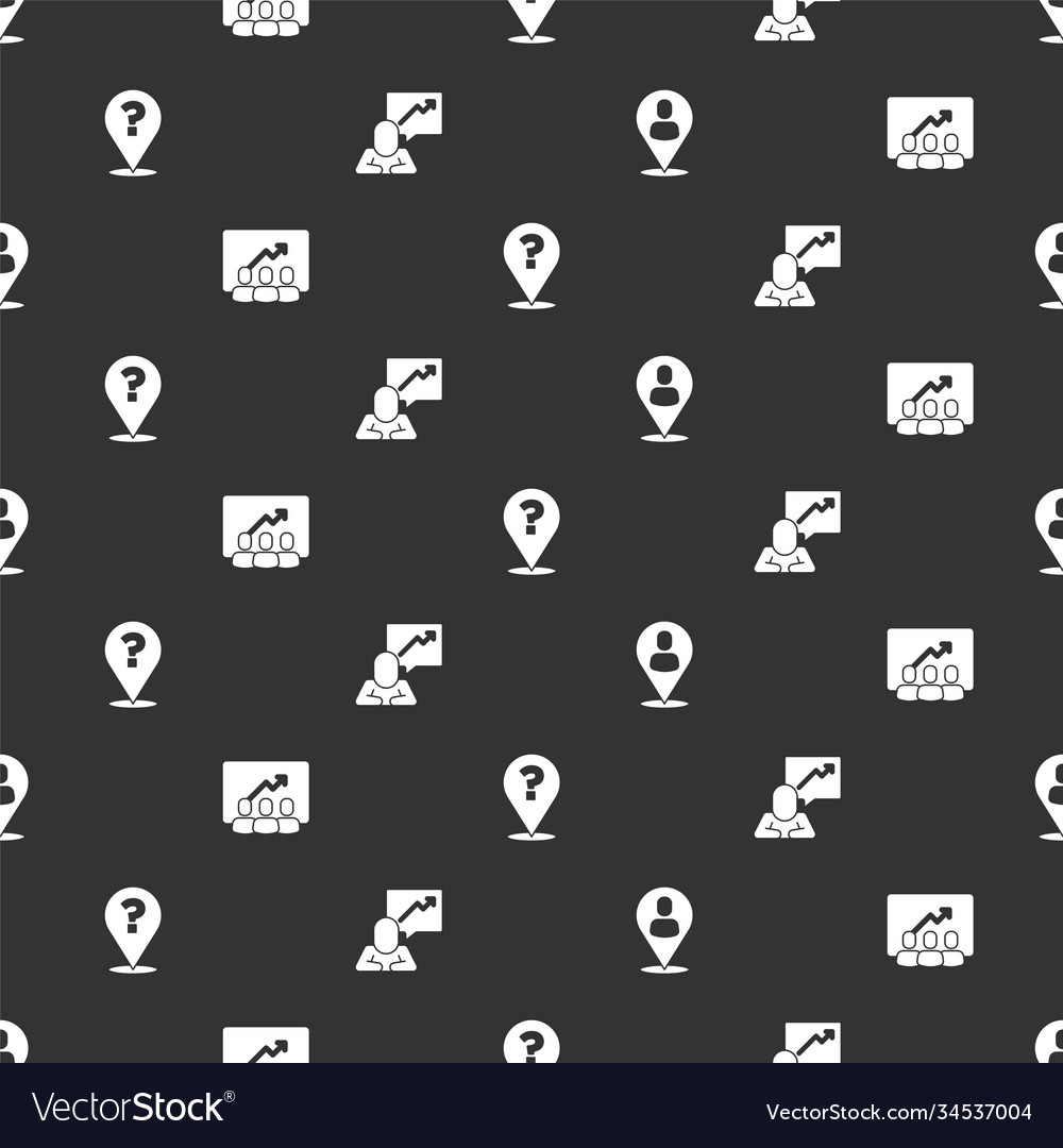 Set worker location project team base question vector image Set worker location project team base question