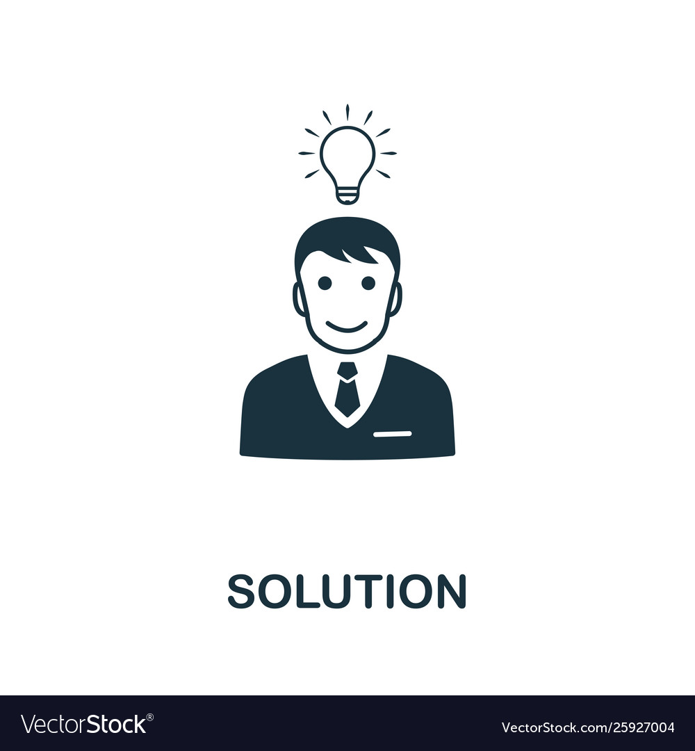 Solution icon symbol creative sign from