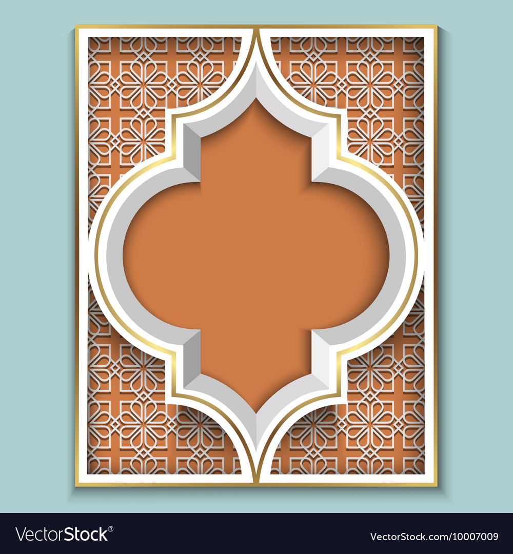 Abstract 3d islamic design pattern mosaic Vector Image