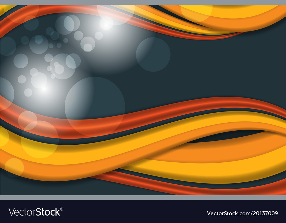 Abstract wavy background with bokeh lights