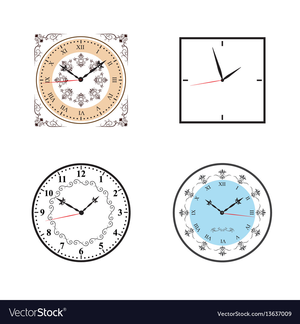 Clock Icon Set - Time Display
