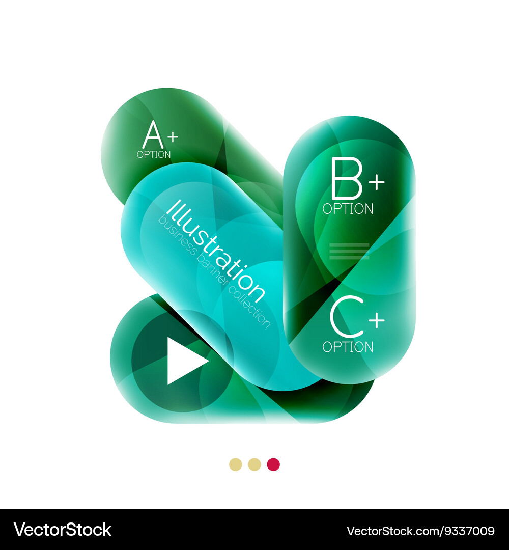 Colorful round rectangles concept business Vector Image