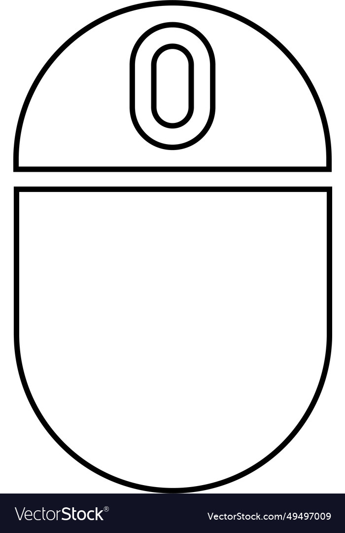 Computer mouse icon isolated on transparent