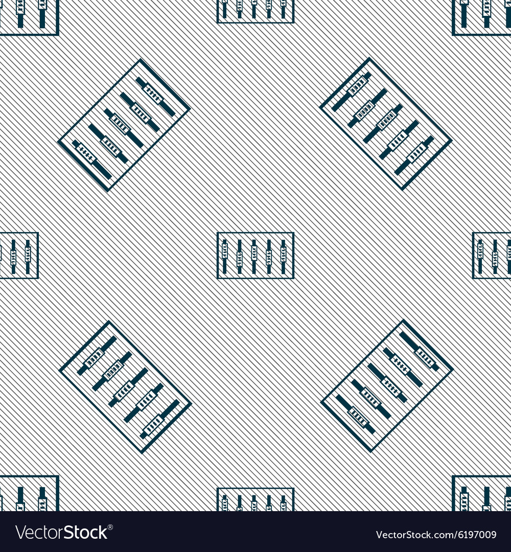 Dj console mix handles and buttons level icons