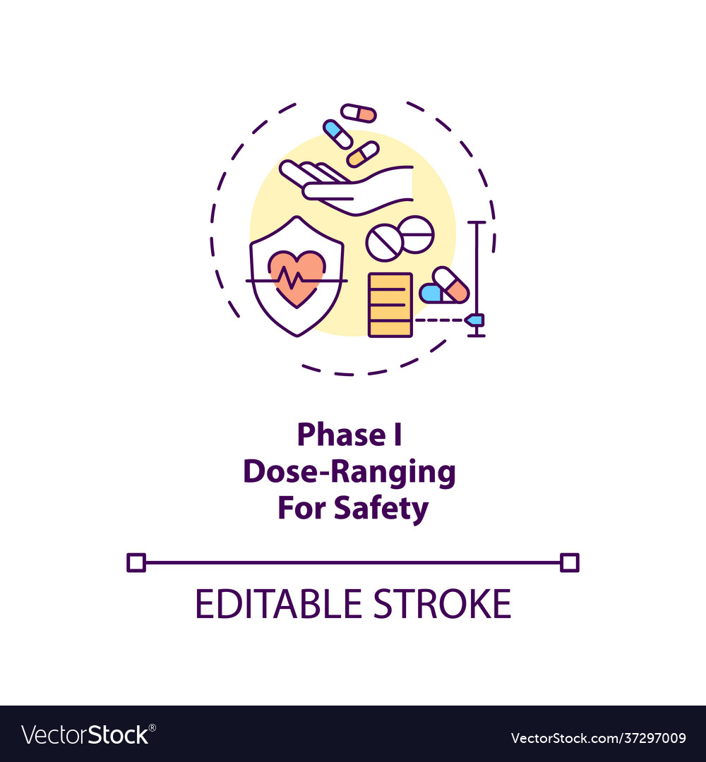 Dose-ranging for safety concept icon vector image Dose-ranging for safety concept icon
