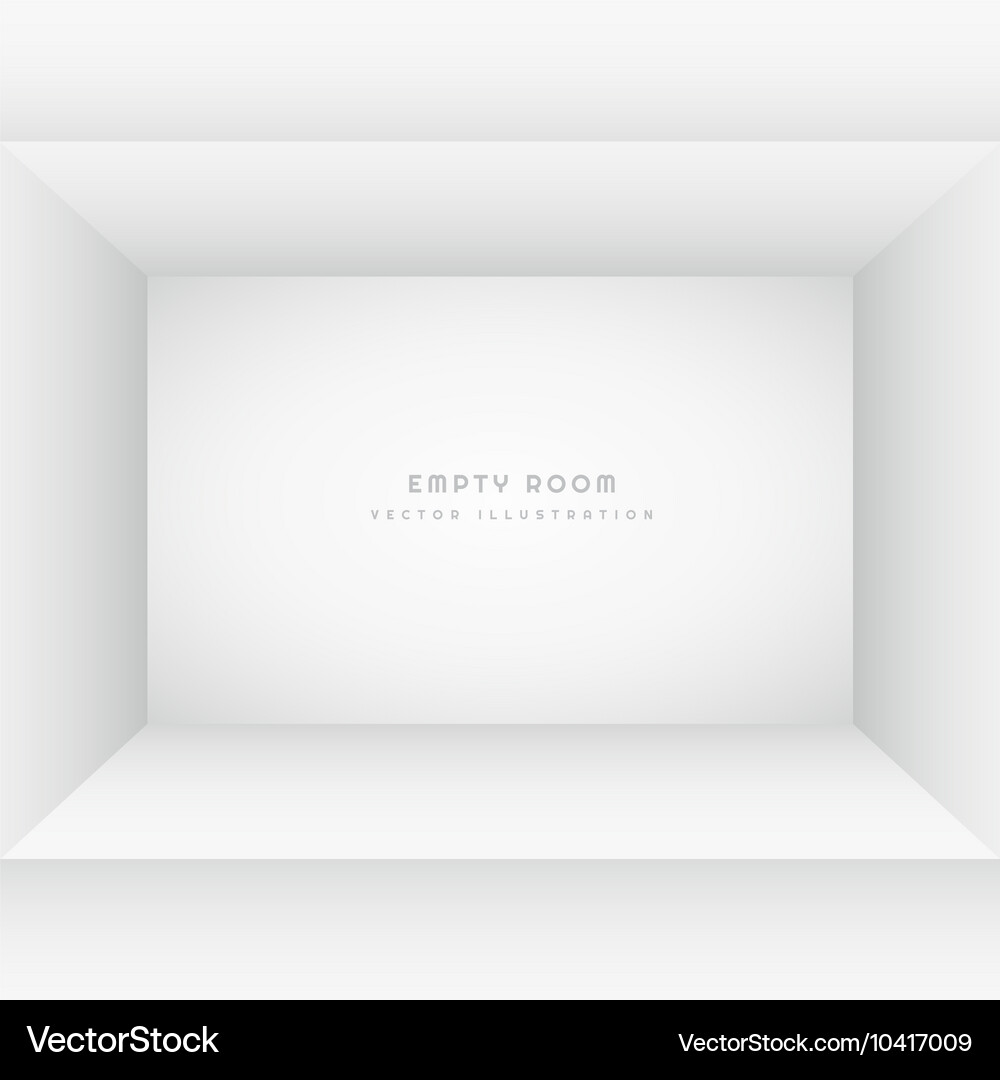 Empty white room Royalty Free Vector Image - VectorStock