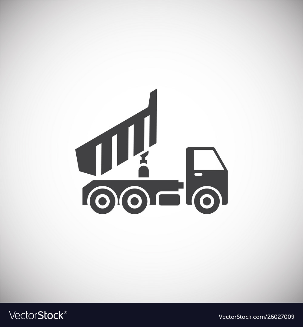 Heavy vehicle related icon on background Vector Image