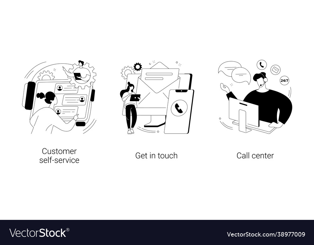 Help line abstract concept vector image Help line abstract concept