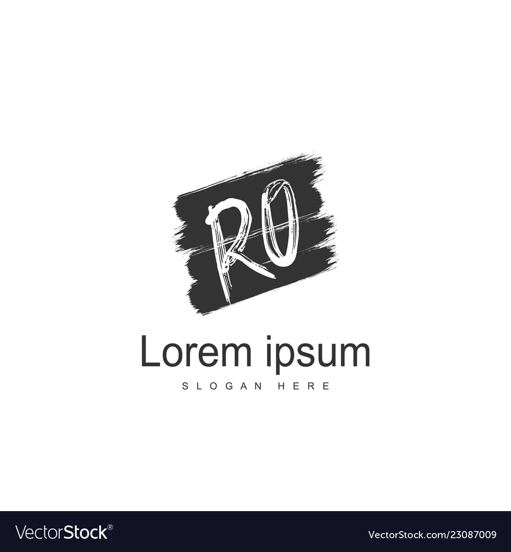 Ursprüngliche ro Logo Vorlage minimalistischen Buchstaben