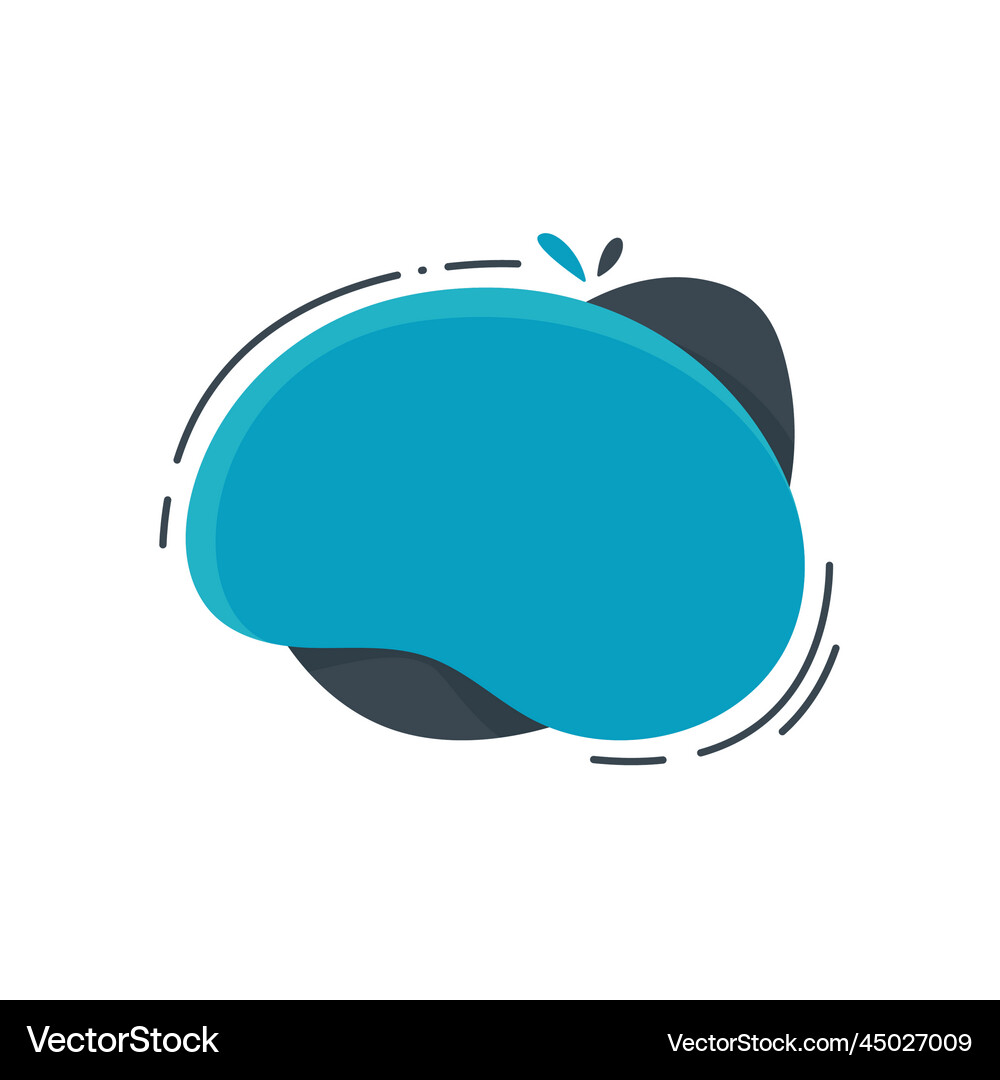 Liquid text box quote speech bubble flowing Vector Image