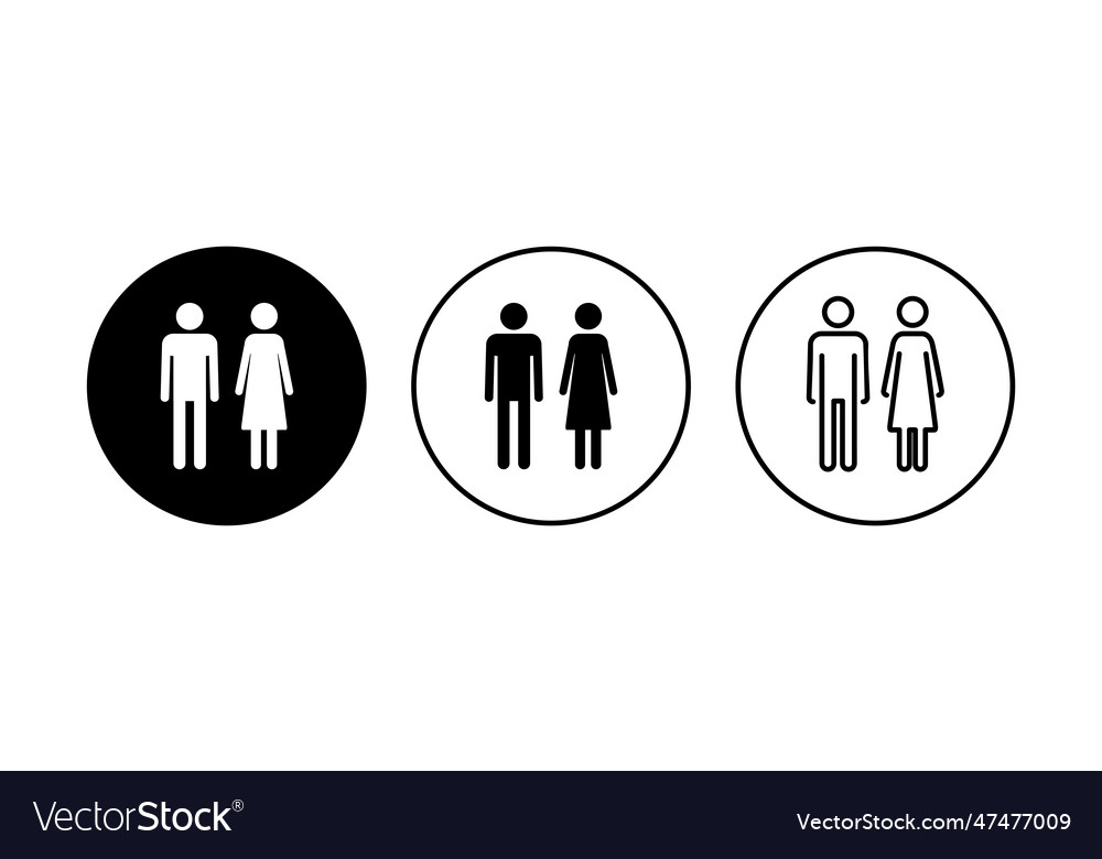 Man and woman icon set male and female symbol Vector Image