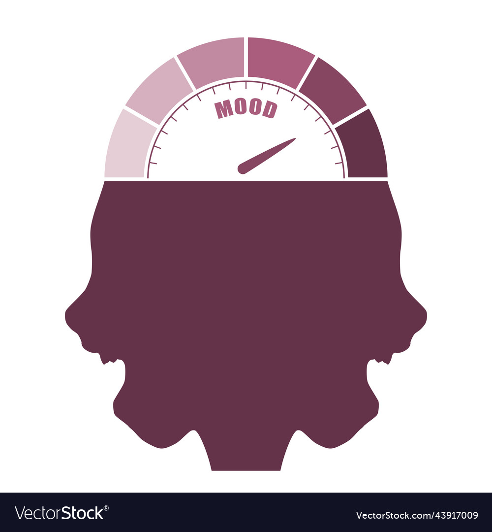 Mood measuring device with arrow and scale vector image Mood measuring device with arrow and scale