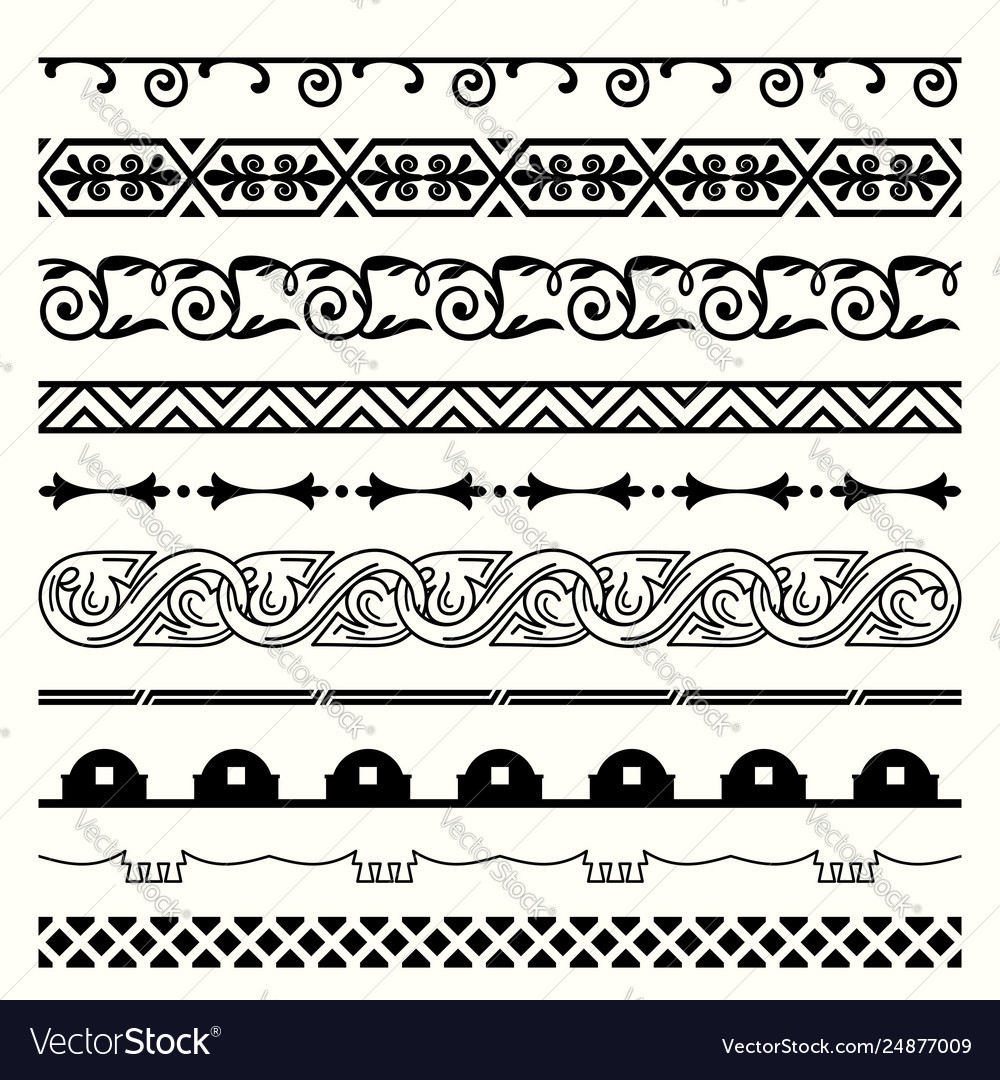 Ornate Floral Border Elements