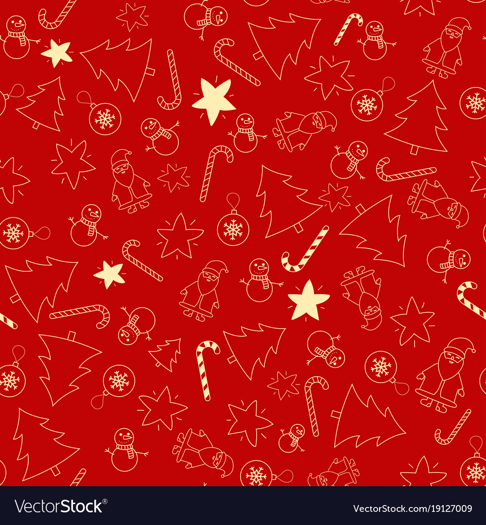 Seamless pattern with winter items