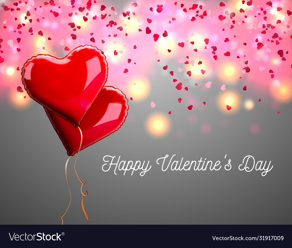 Valentines day abstract background with red 3d vector image Valentines day abstract background with red 3d