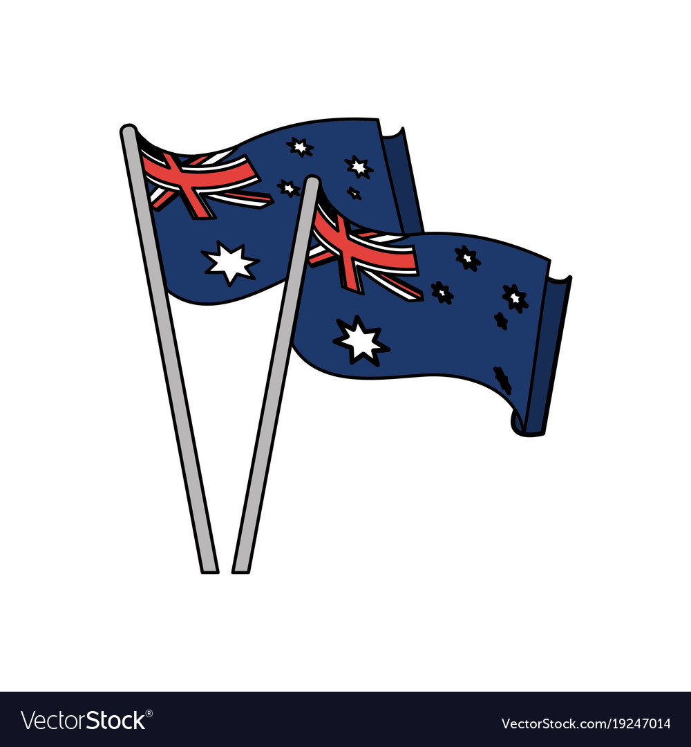 Australian flag design Royalty Free Vector Image