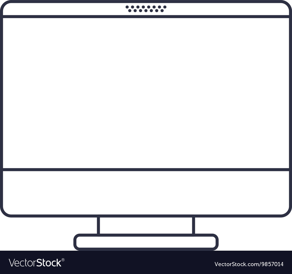 Computer desktop isolated icon design
