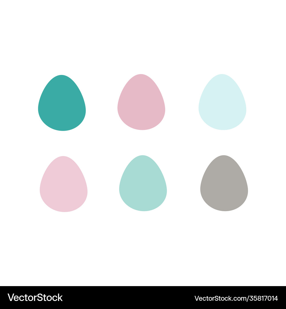 Decorated easter eggs flat Royalty Free Vector Image