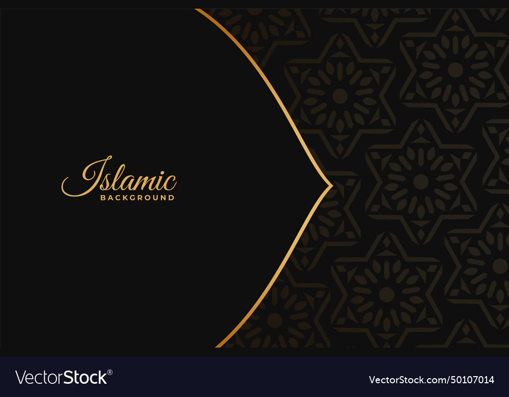 Elegant islamic religious invitation dark Vector Image