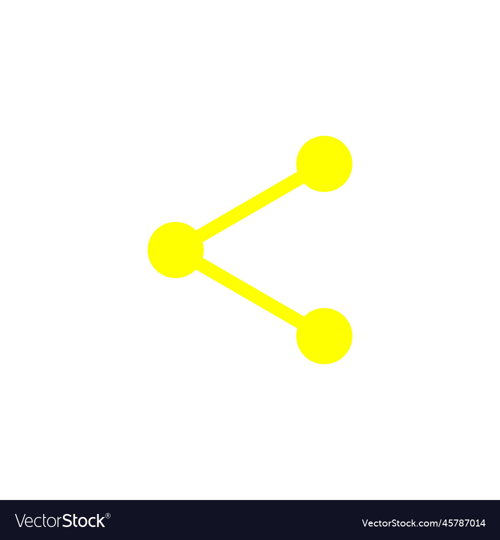 Eps10 yellow share button abstract icon