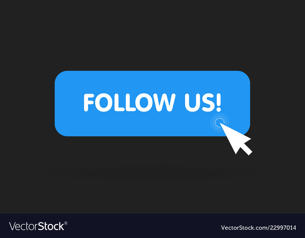 Follow Button Icon - Flat Style