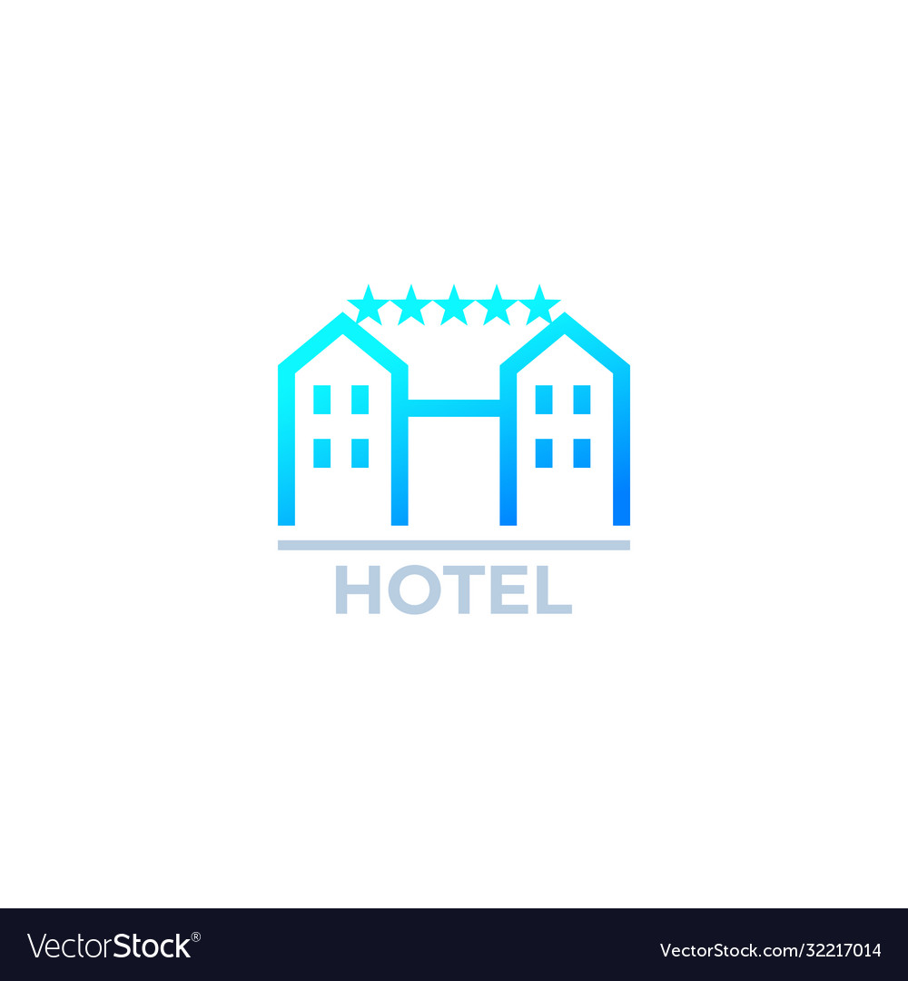 Hotel icon on white Royalty Free Vector Image - VectorStock