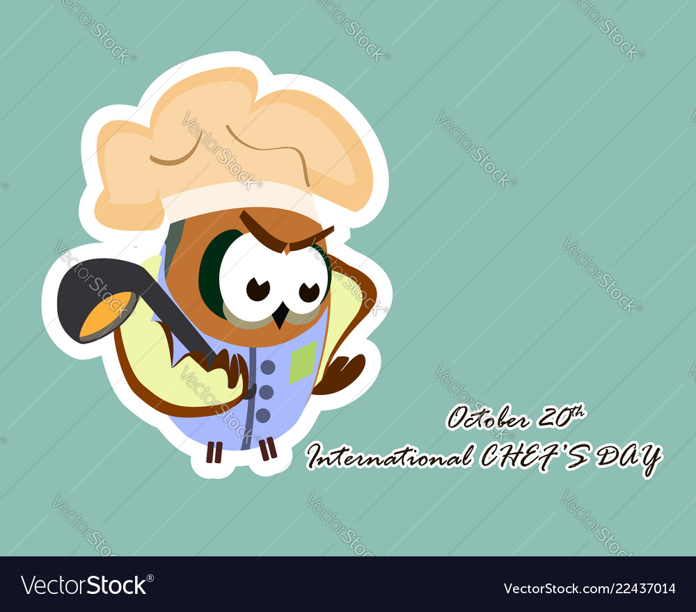 International chef day greeting card funny