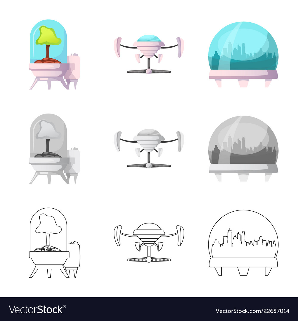 Isolated Object Of Mars And Space Sign Set Of Vector Image On Vectorstock