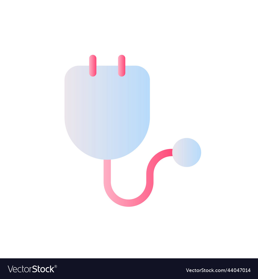 Stethoscope flat gradient two-color ui icon vector image Stethoscope flat gradient two-color ui icon