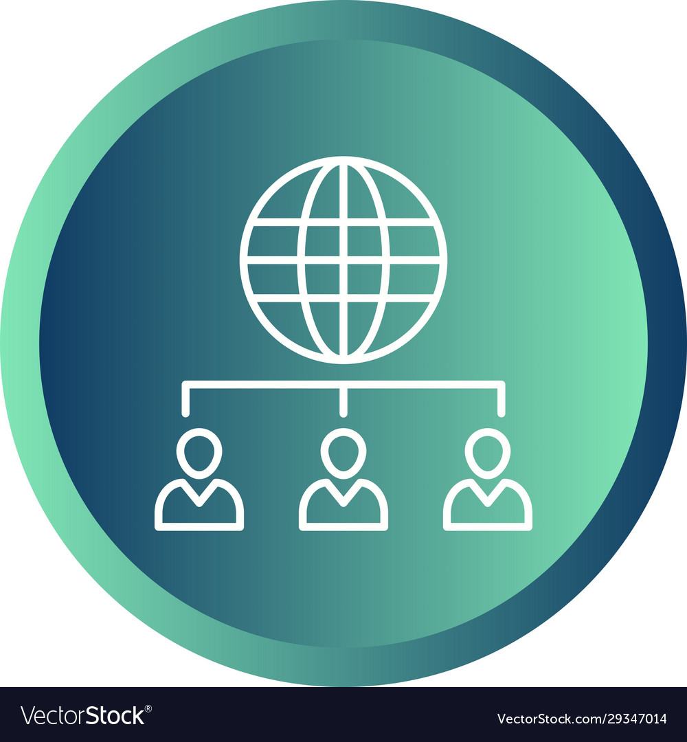 Unique web client server line icon