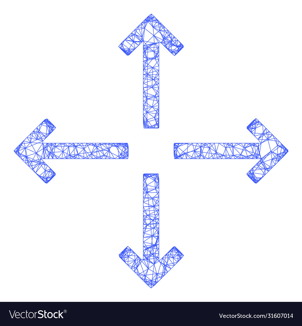 Web net expand arrows icon vector image Web net expand arrows icon