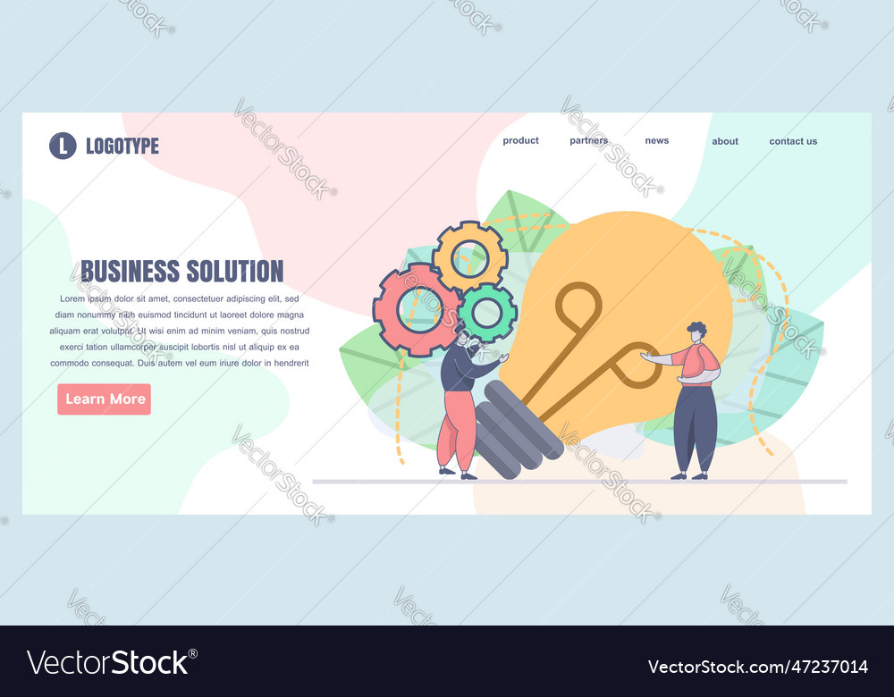Web page design templates for business solution vector image Web page design templates for business solution