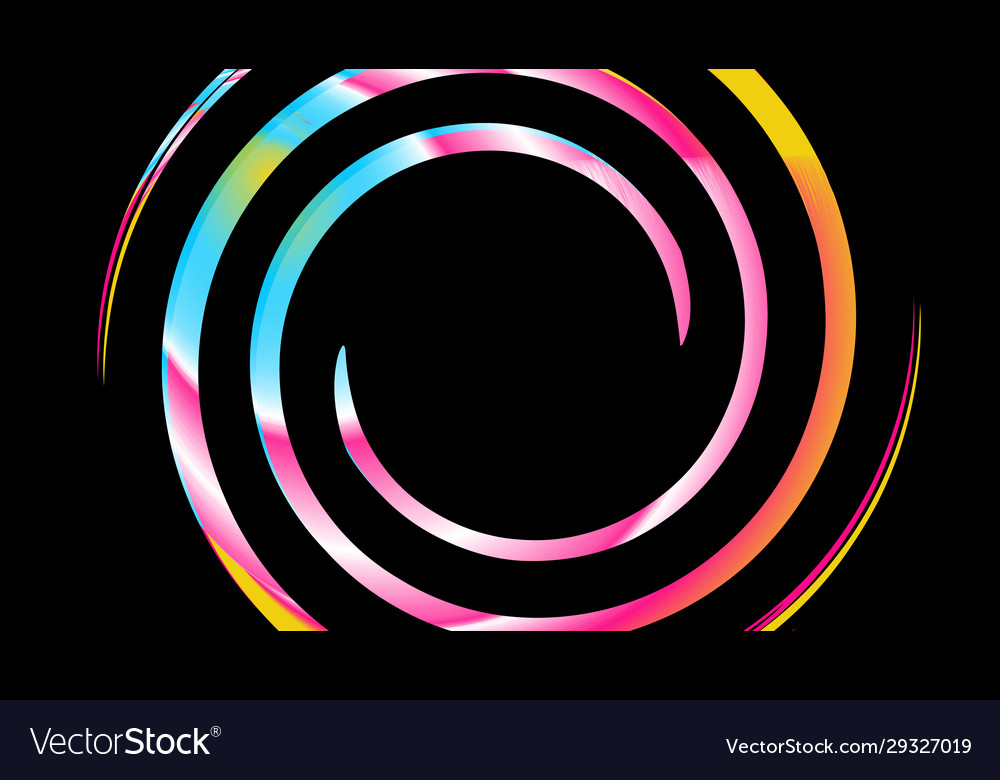 Abstract rounded twisted circular