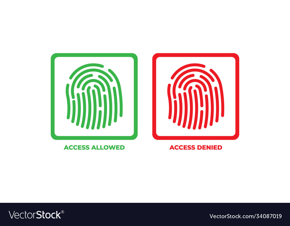 Access & Denial Fingerprint Icons
