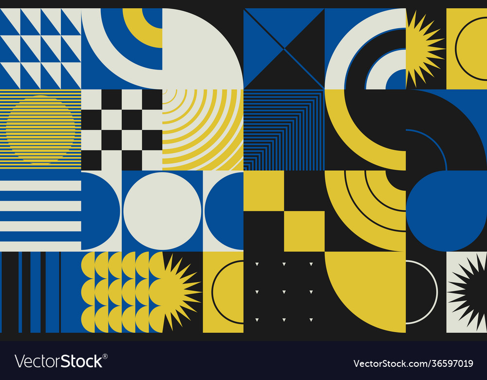 Brutalism design abstract pattern vector image Brutalism design abstract pattern