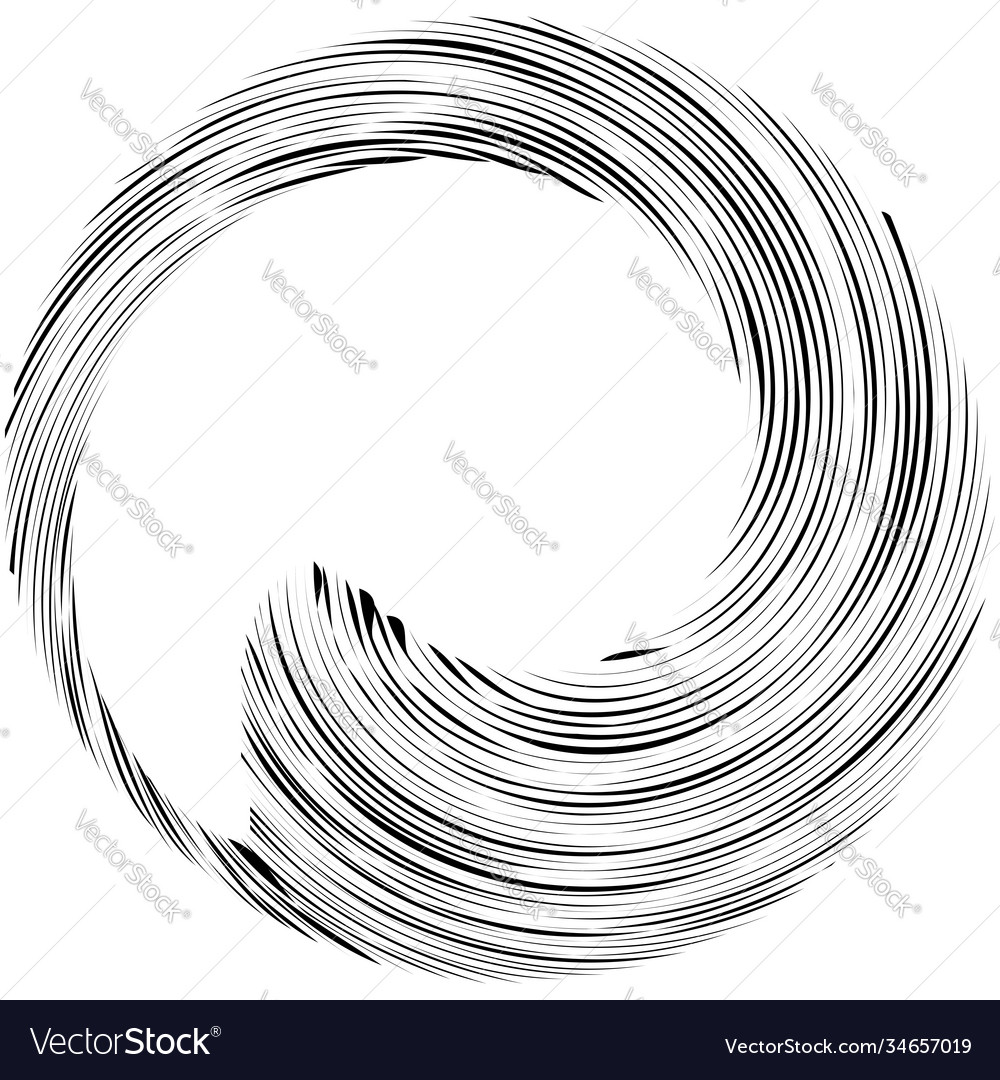 Circular spiral swirl twirl design element