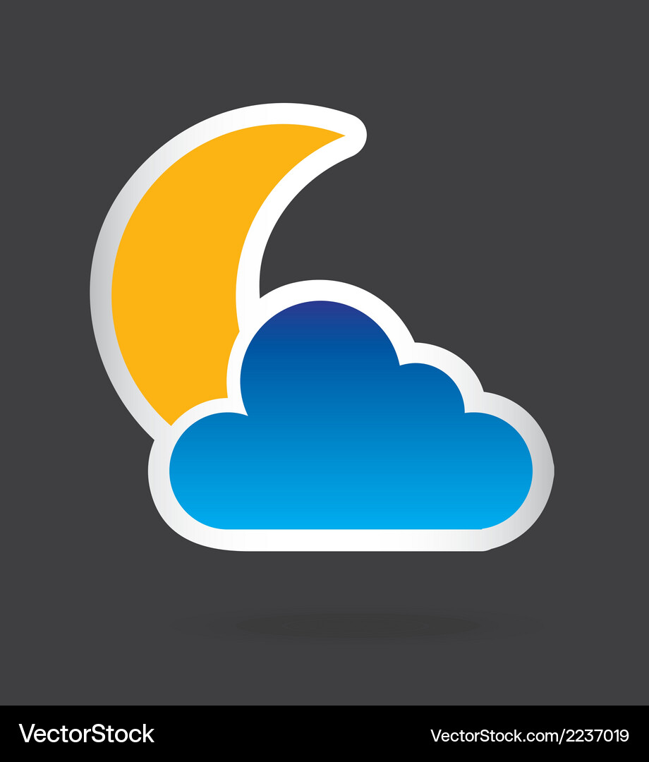 Cloud icon over black background Royalty Free Vector Image