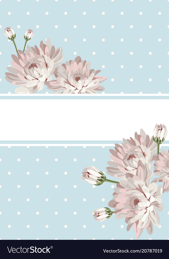 Cover Or Card Template Shabby Chic Flowers On Vector Image