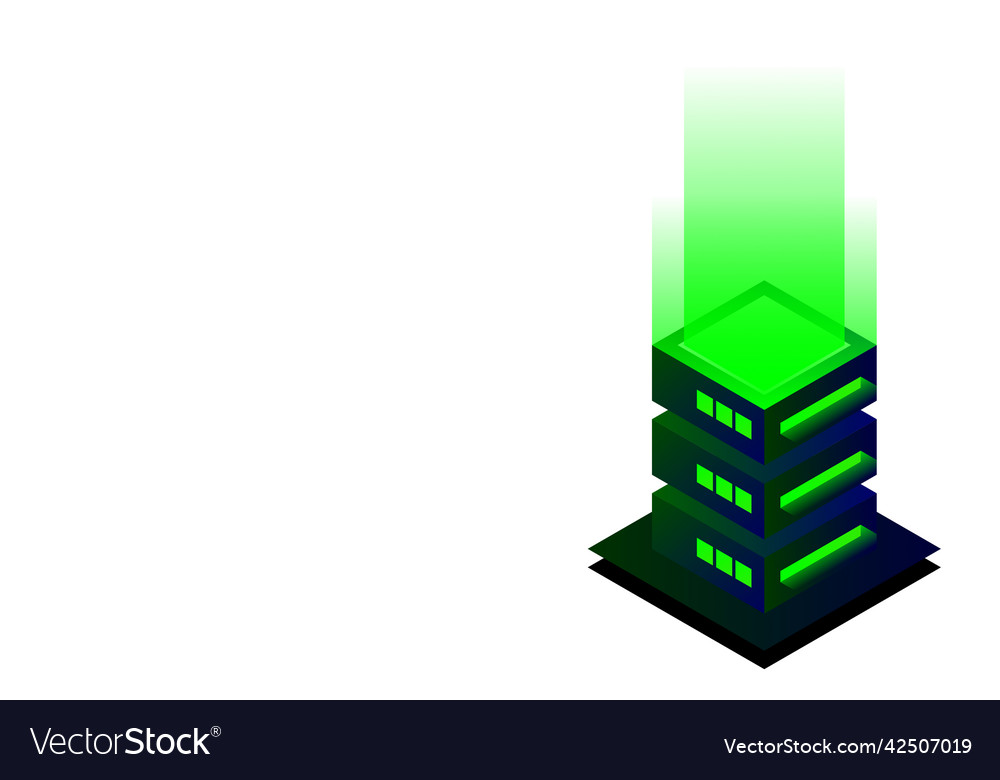 Datacenter isometric abstract 3d hosting server Vector Image Datacenter isometric abstract 3d hosting server