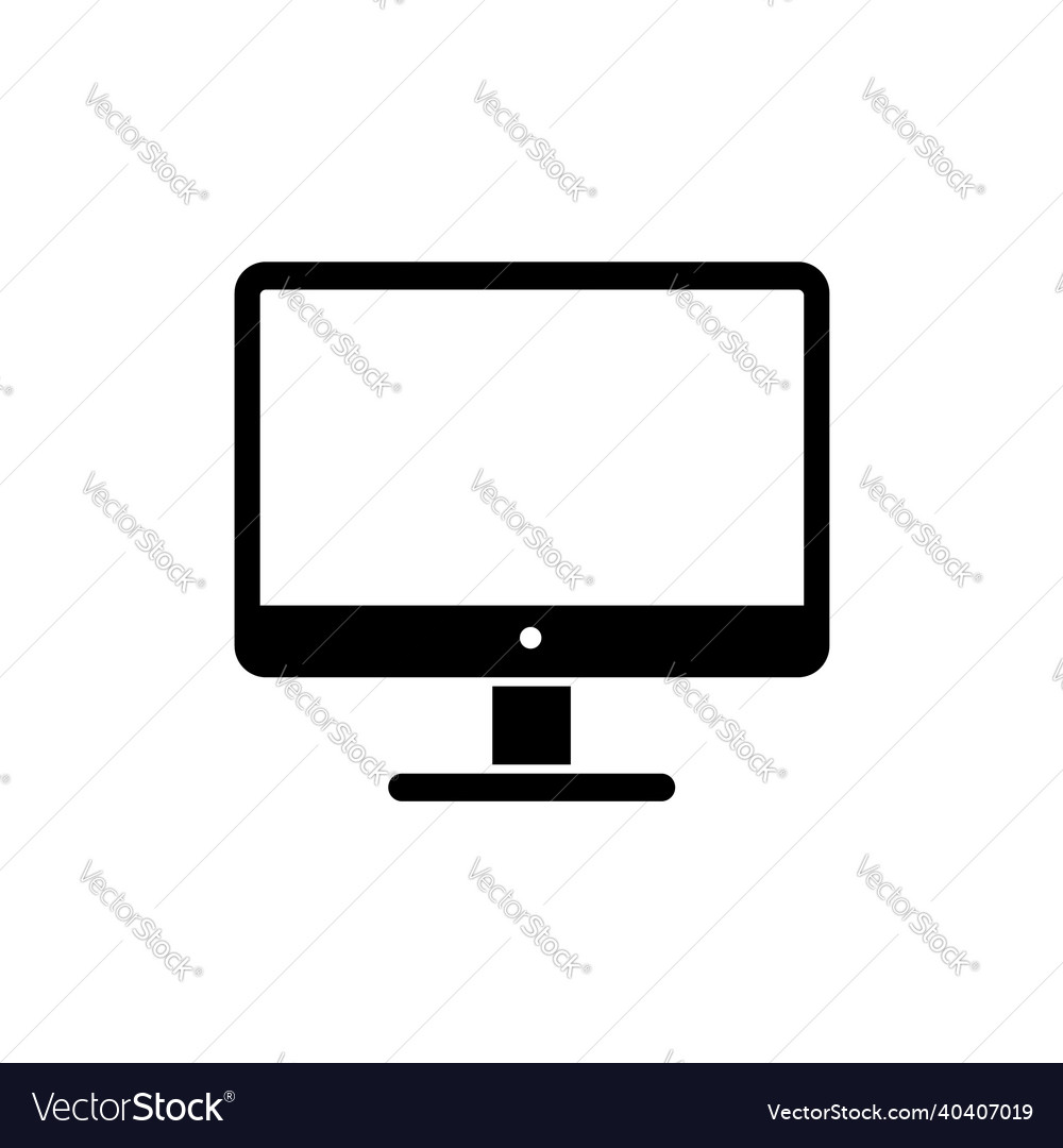 Desktop computer icon screen symbol vector image Desktop computer icon screen symbol