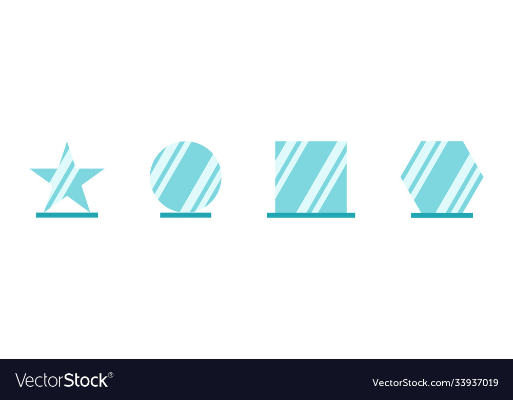 Glasfiguren Sternkreis Quadrat und Sechskant