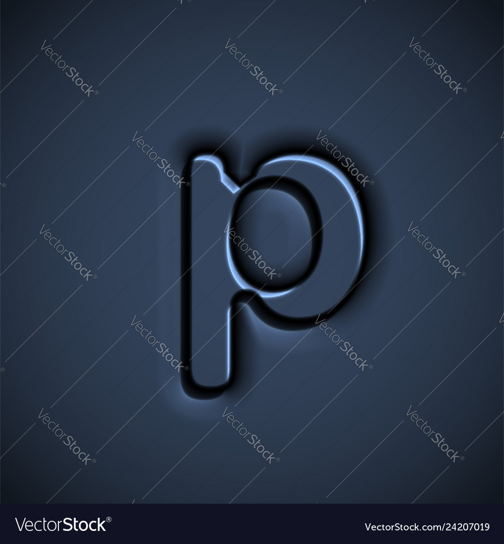 Pressed font character vector image Pressed font character