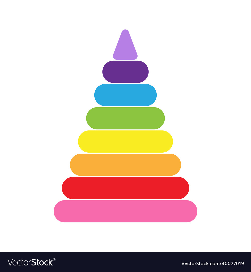 Pyramid icon for infographics website book Vector Image