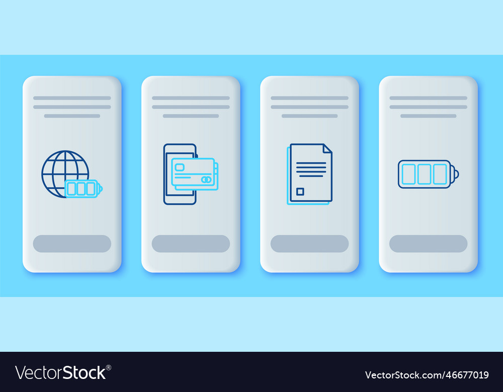 Set line mobile phone and credit card file