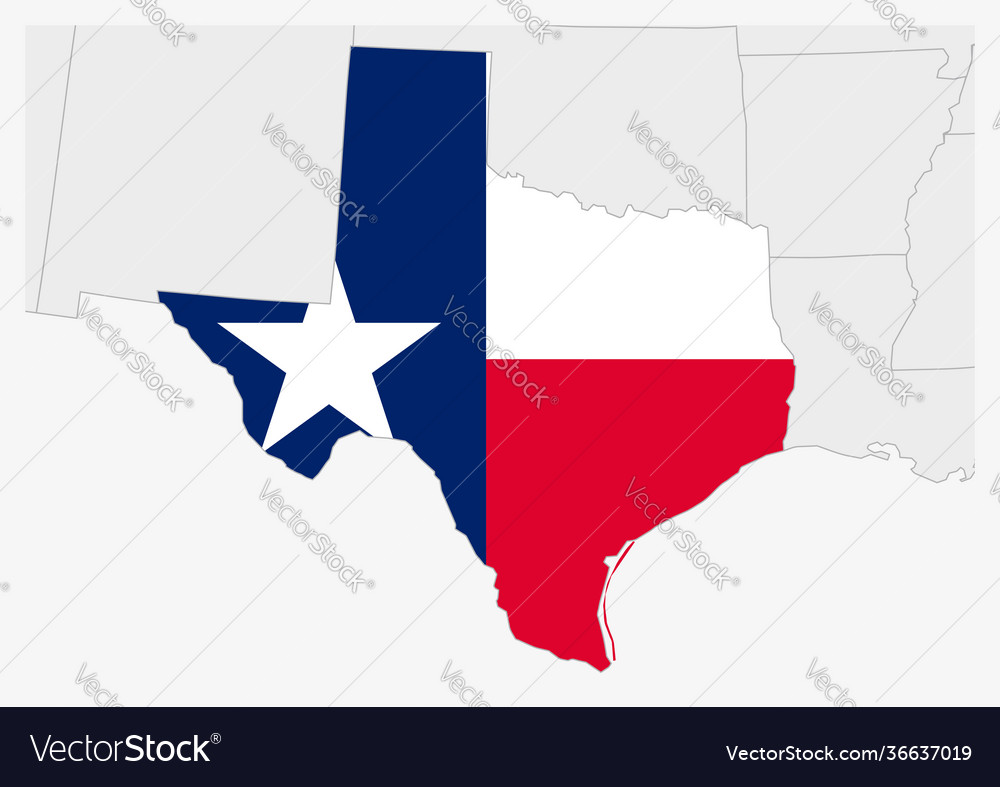 Texas State Flag Map